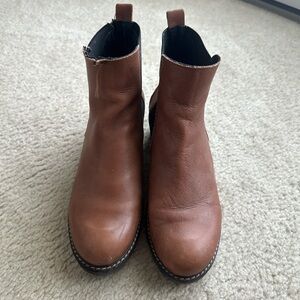 Anthropologie Chestnut Leather Boots